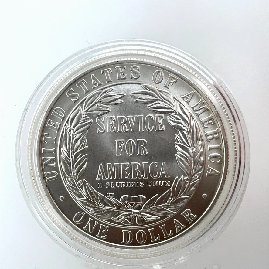 1996 S National Community Service BU.Commemorative Silver Dollar $1 CAPSULE ONLY - Image 2 of 4