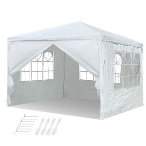 10x10 ft Outdoor Canopy Party Wedding Tent Gazebo Pavilion w/Removable Side Wall