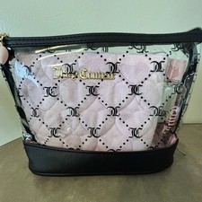 Black And Pink Juicy Couture cosmetic travel bag