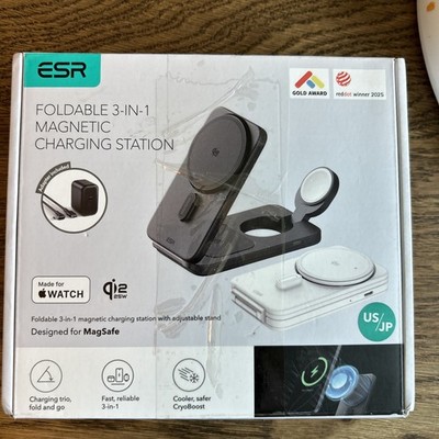 Ends 3/23 11AMPST ESR CryoBoost Foldable 3-in-1 Magnetic Charging Station, Black