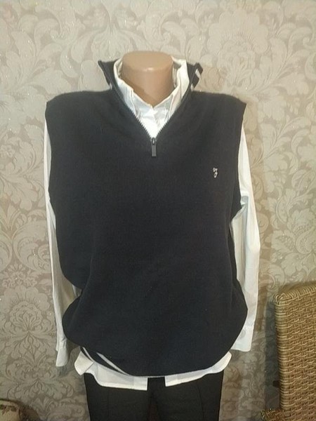 Women Farah Vest White Knit 38 / M / 46