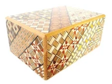 Japanese Yosegi Puzzle Box 4 Sun 7 Moves