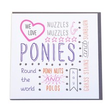 Gubblecote Pony Craft Greetings CardOne Size White/Pink/Purple  BZ3688