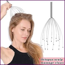 Scalp Massagers Octopus Head Massage Stainless Steel 12 Claw Scratcher for Deep