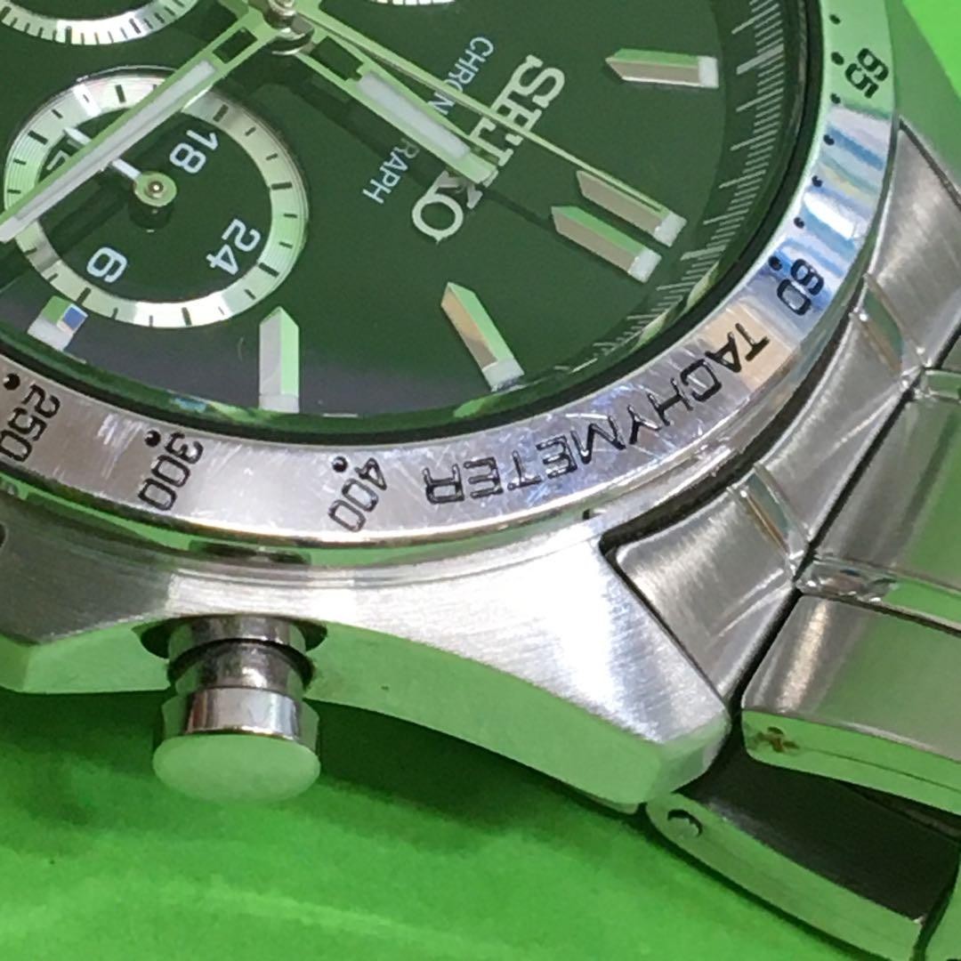 Seiko 8T63-00D0 Chronograph Quartz Men's Watch Black Dial Analog