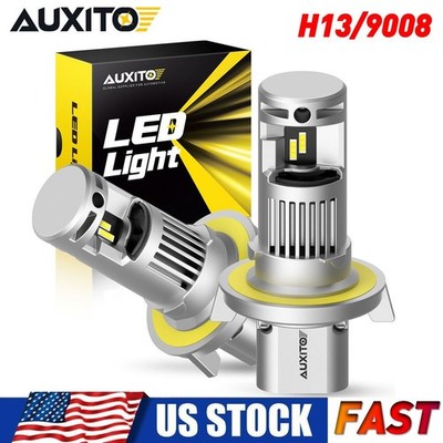 AUXITO H13 9008 LED Headlight High Low Beam Wireless Light Bulb Plug&Play 6000K