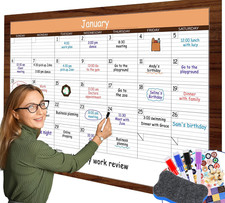 Dry Erase Monthly Extra Large White Board Calendar for Wall 32X48In
