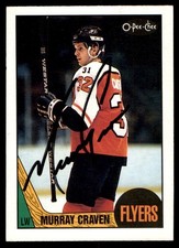 1987 OPC O-Pee-Chee Hockey #22 Murray Craven Signed Autograph (no COA)