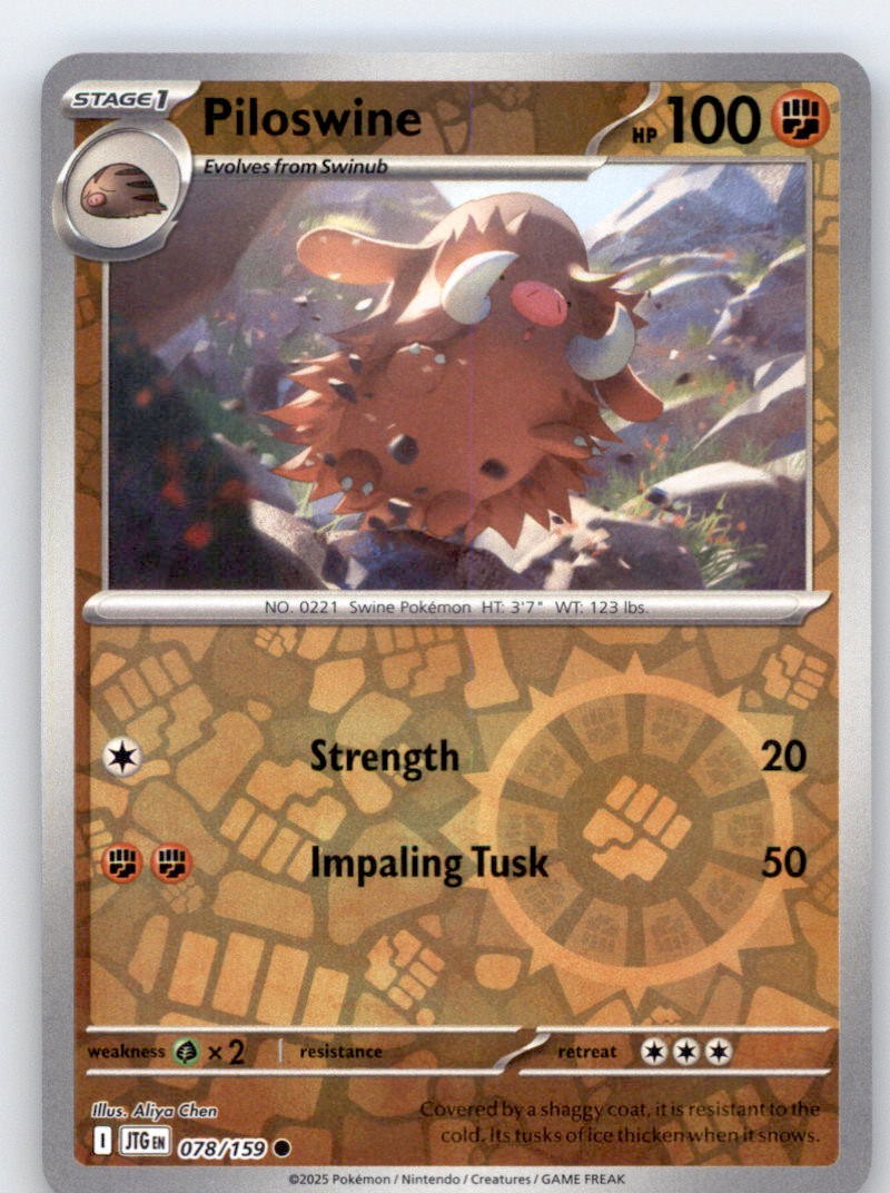 Piloswine 078/159 Reverse Holo SV09: Journey Together