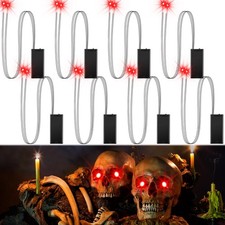 8Pack Halloween Glowing LEDs Eyes for Mask,Halloween One Size, Red
