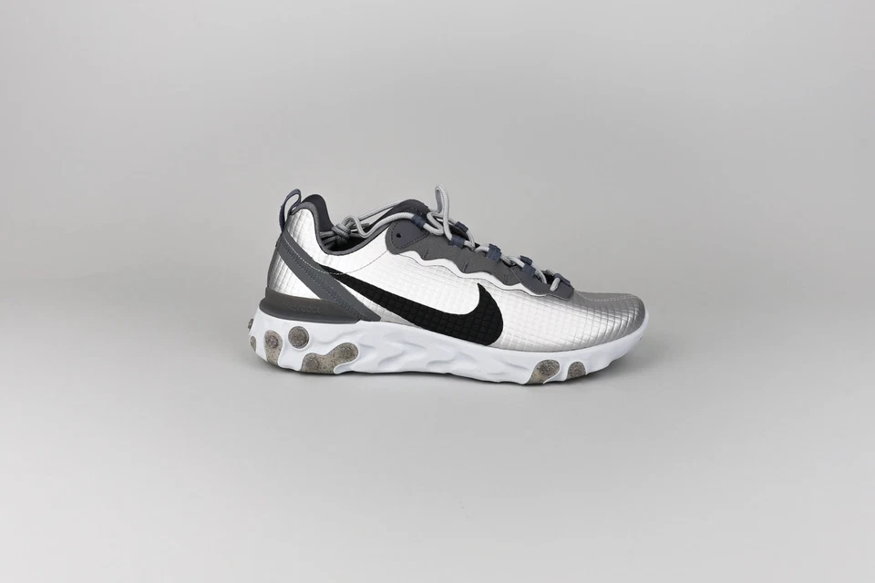 Nike React Element 55 'Quilted Grid White' - 47 - CI3835-001 - Unisex Sneaker - Image 3 of 3