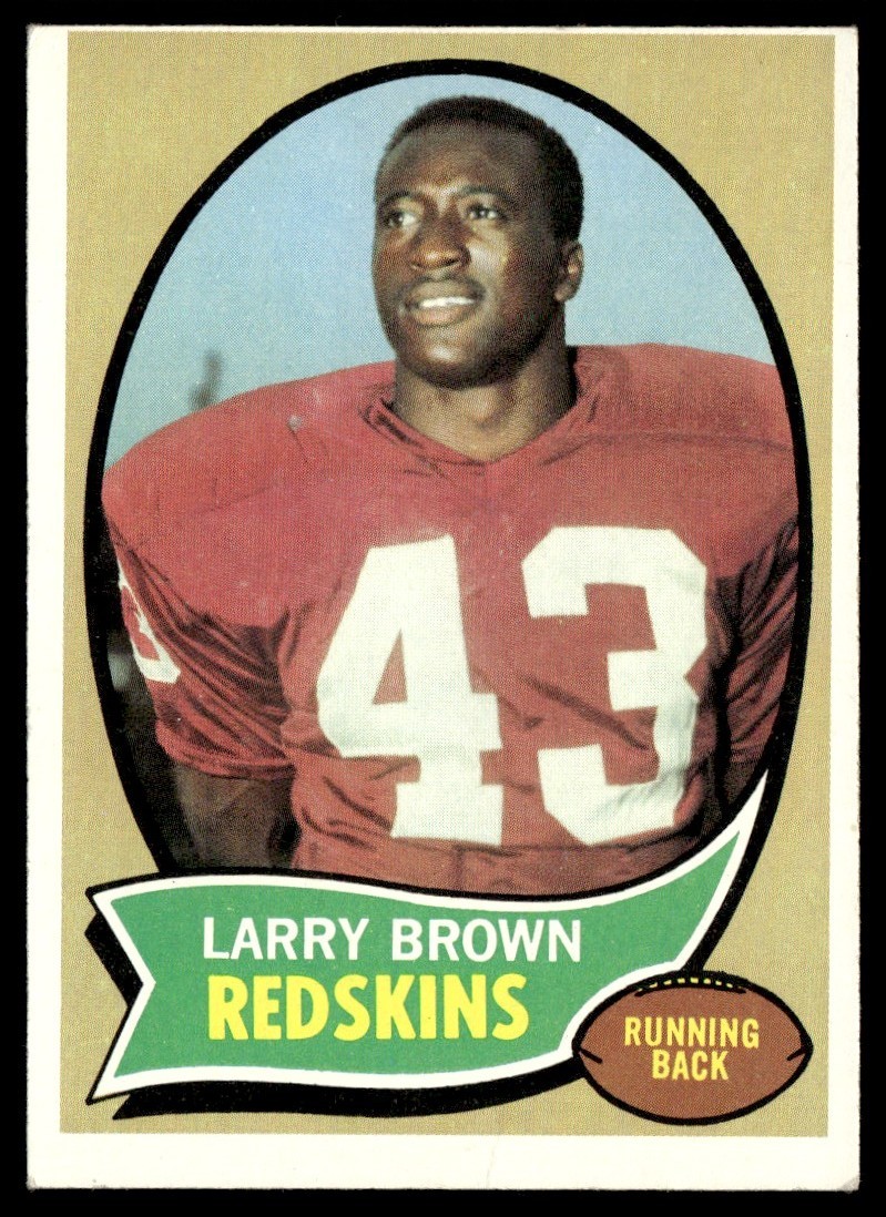 1970 Topps Football Larry Brown RC Washington Redskins #24 Card VG-EX