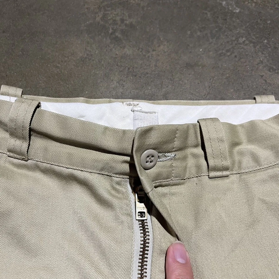 Vintage 60s Lee Chetopa Twill Tan Workwear Chinos 33x30 1960s True Vintage - Image 3 of 4