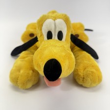 Walt Disney Store Floppy Plush Pluto the Dog Green Collar VTG Collectible