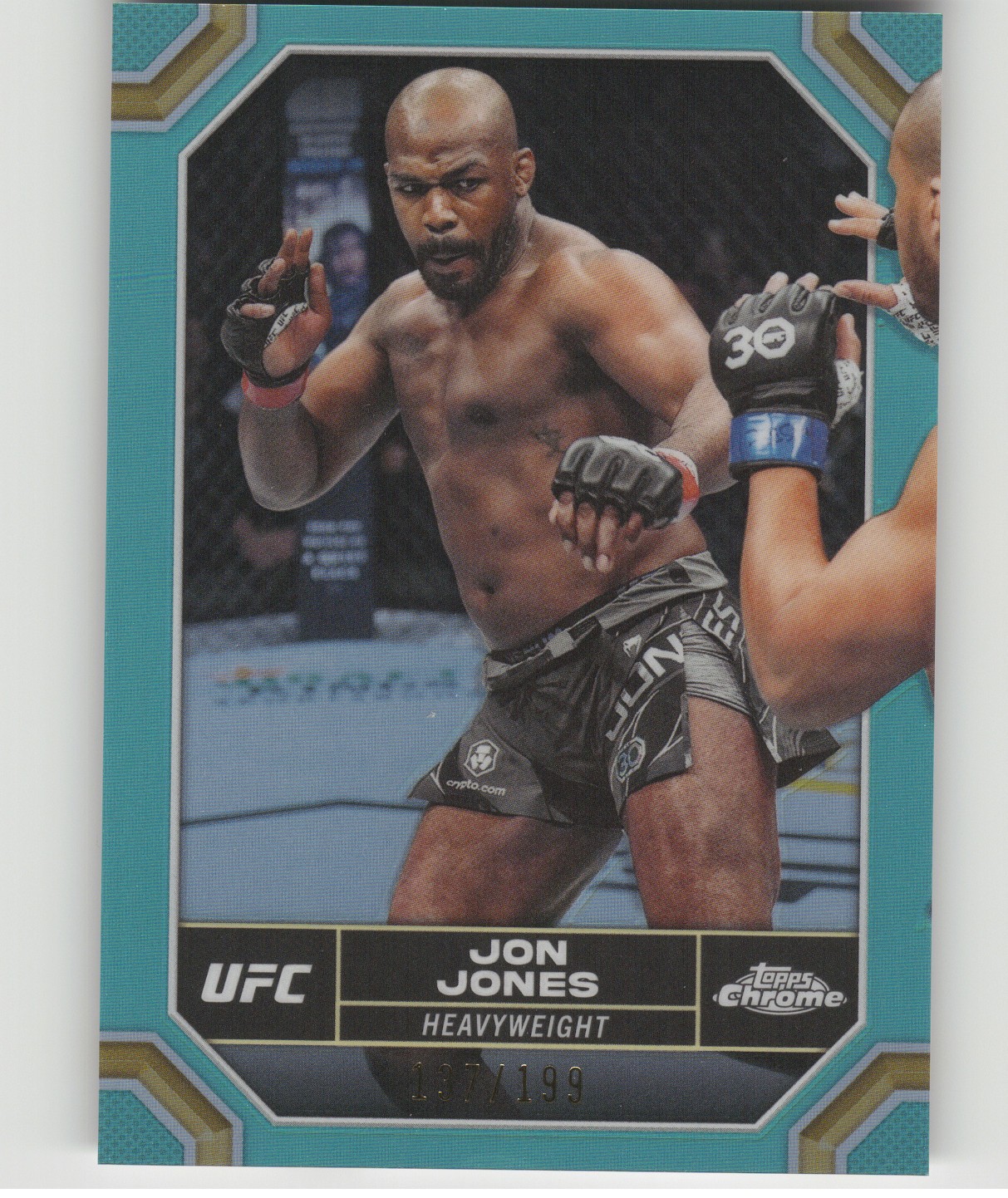2024 Topps Chrome UFC Jon Jones #97 Aqua Refractor 137/199