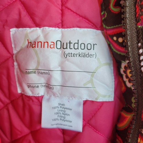 Hanna Andersson Multi-Color Floral Bibs Ski Snow Pants 130 Sz 8 - Picture 7 of 10