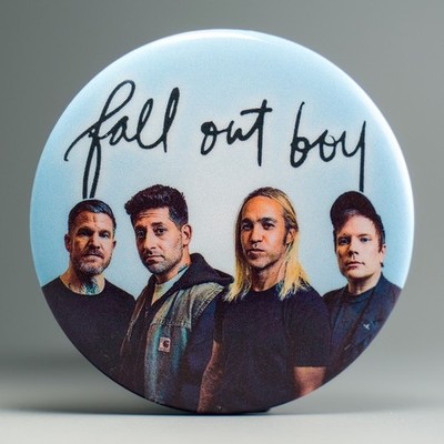 Fall Out Boy Button Pin 2.25in | Promo Photo | Pop Punk Band Badge