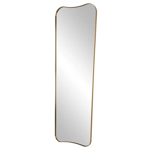 Uttermost Belvoir Stainless Steel and Glass Mirror in Antique Brass - Picture 2 of 7