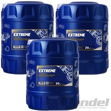 3x 20 LITER MOTOR&Ouml;L &Ouml;L MANNOL SAE 5W-40 EXTREME f&uuml;r VW 502.00 / VW 505.00
