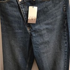 NWT- Zara Womens Crossed Waist Wide Leg Jeans