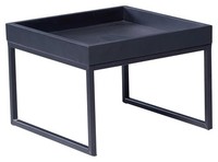 Couchtisch Wohnzimmertisch Beistelltisch Buche Metall Schwarz 49 X 49 Cm