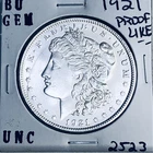 1921 BU GEM MORGAN SILVER DOLLAR UNC MS+++ U.S. MINT RARE COIN 2523