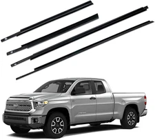 Window Moulding Weatherstrip Seal Belt 4PCS For 07-2020 Toyota Tundra Double Cab