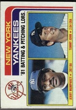 Jerry Mumphrey / Tommy John 1982 Topps Yankees #486