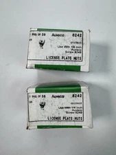 Lot of 2 Auveco 8242 License Plate Nut Nylon Size 1/4" (#14) 100 Total Pieces