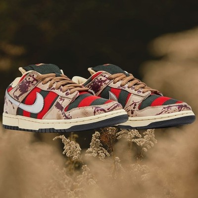 NEW MEN SB Dunk Low Pro Freddy Krueger-313170-202, Size US 10.5