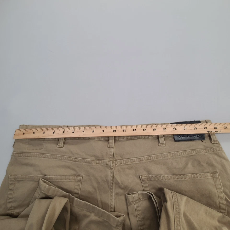 Pantalones de lavandería ingleses para hombre 40 beige chino elástico informal vestido cómodo 40x32 Foto 3 de 4