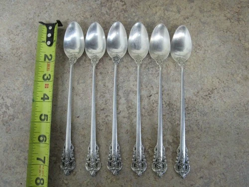 Set of 6 Wallace Sterling Silver Grand Baroque Spoons