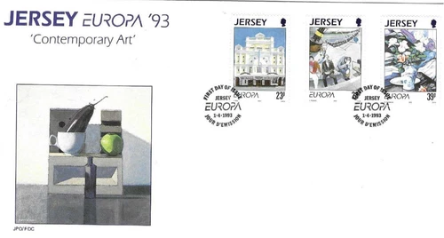 Jersey Comm/FDC - Contemporary Art  - 1993 (JES327)