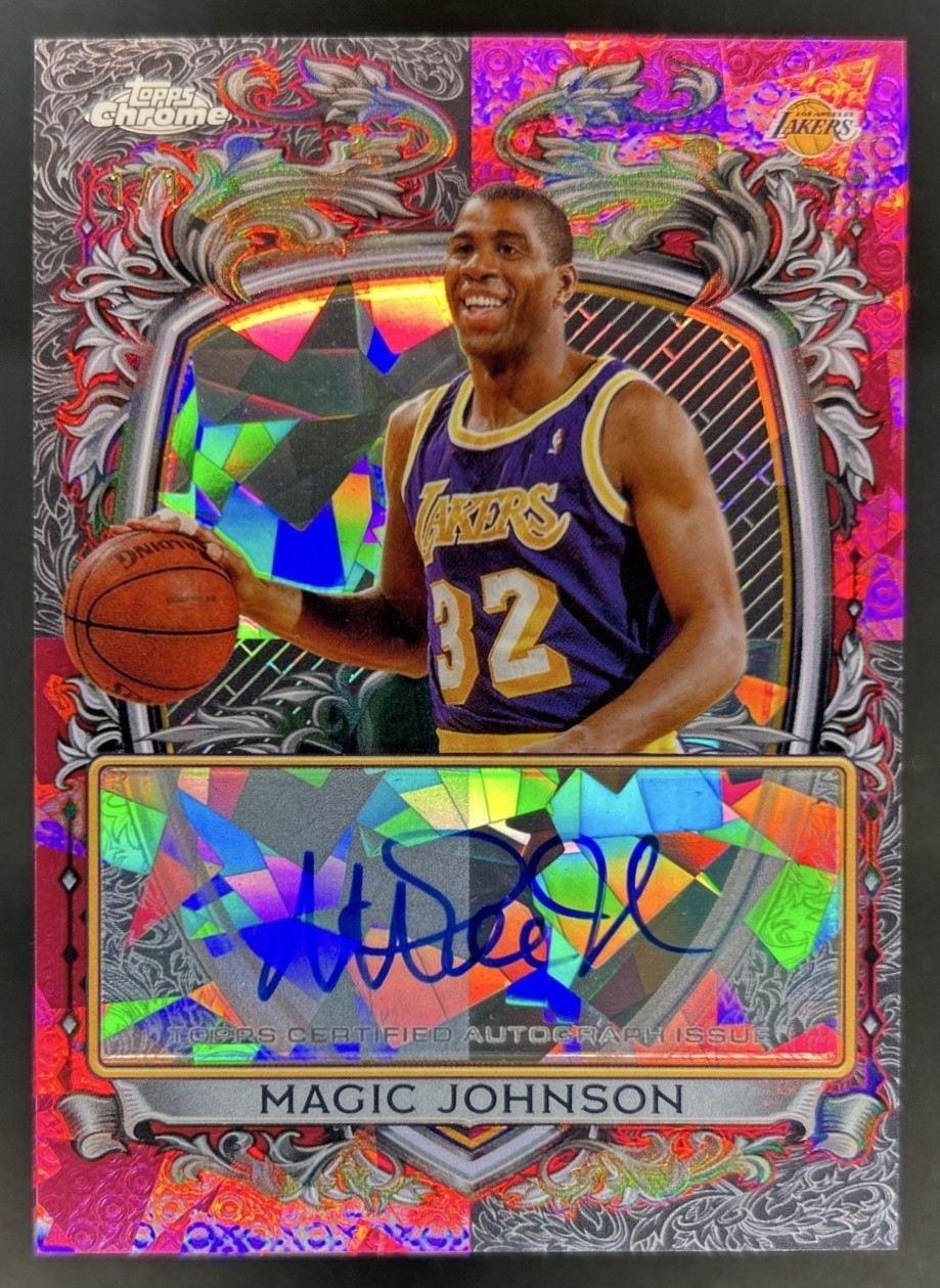 2025-26 Topps Chrome Sapphire Magic Johnson Style Padparadscha Auto #1/1