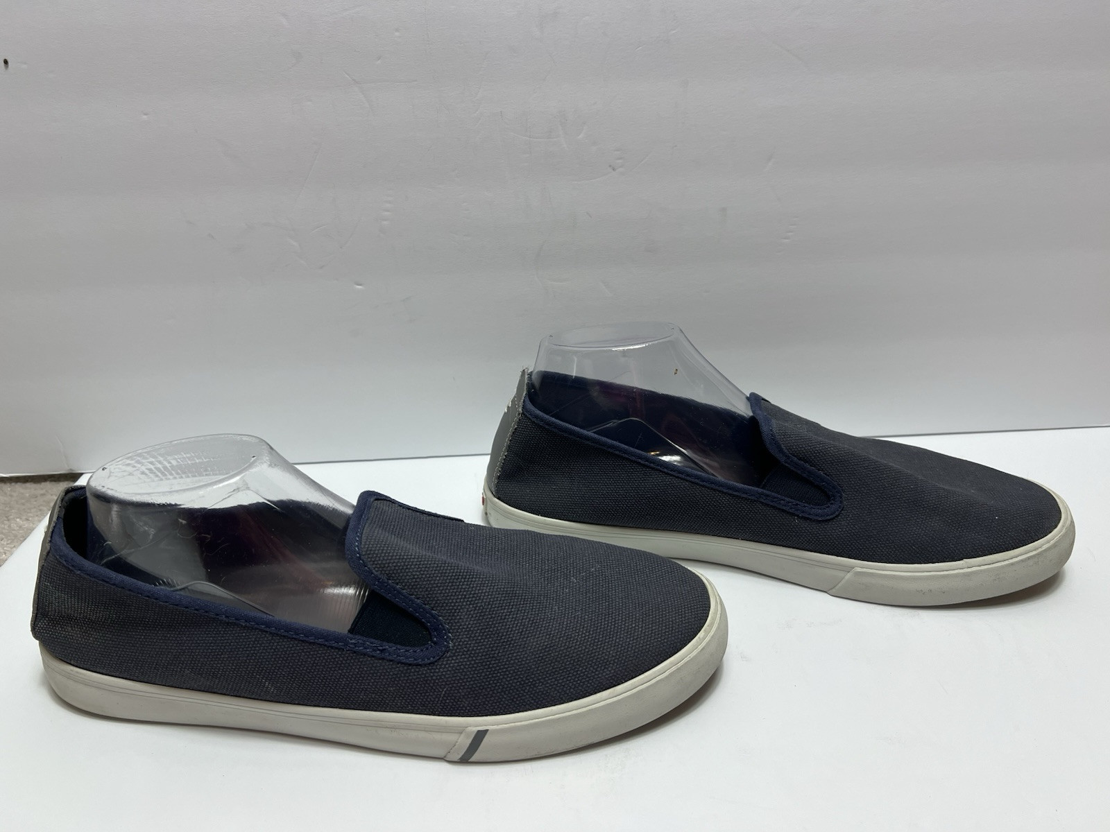 SAOLA Sneaker Stealth Uomo Taglia 10.5 Blu Johnny O Tessuto Slip On Suola Gomma Tela