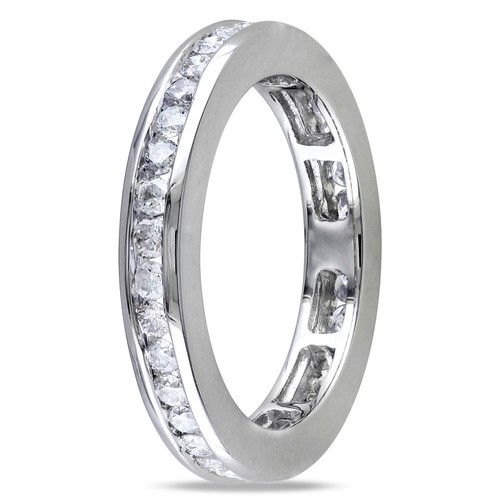 Amour 14K White Gold 4/5 CT TW Channel Set Diamond Eternity Ring | eBay