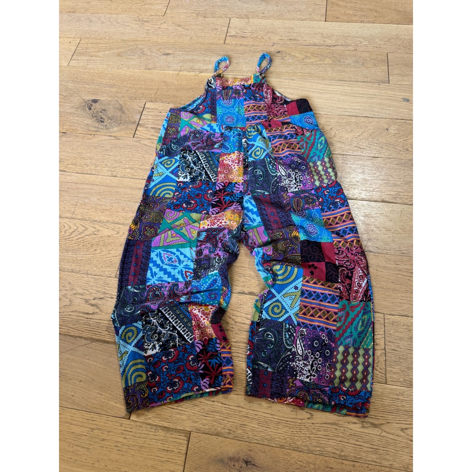 Boho Patchwork Romper Spaghetti Straps Bohemian H… - image 2