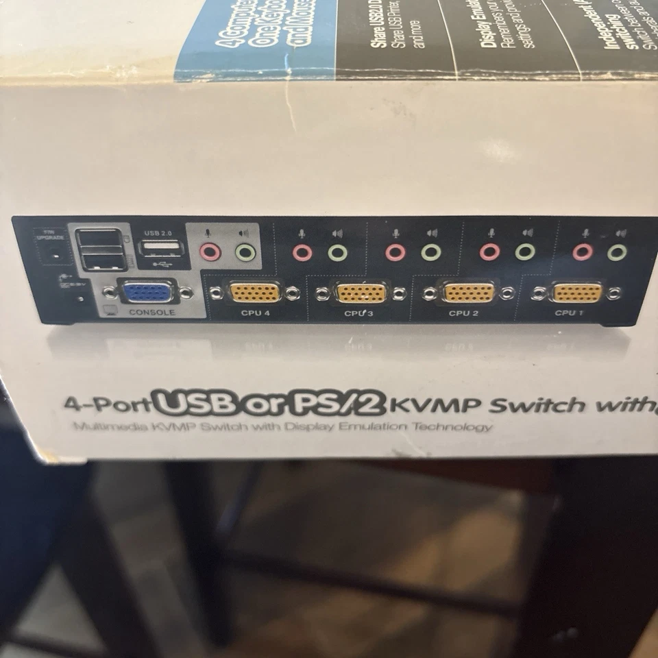 Iogear 4-Port USB/ PS/2  KVMP Switch With Audio GCS1804 BRAND NEW IN BOX - Image 2 of 4