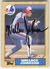 1987 Topps #588 Wallace Johnson In Person Signed Auto 62493