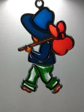 Runaway Kid Windchime Stained Glass Hanging Garden Decoration Suncatcher 