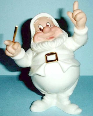 Lenox Classic Disney Serenade For Snow White HAPPY Conductor Figurine 5.5" NEW - Image 1 of 4