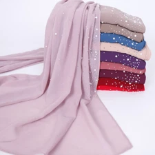 Women Hijab Long Headscarf 180*70Cm Chiffon Turban Muslim Shawl Wrap Stoles Arab