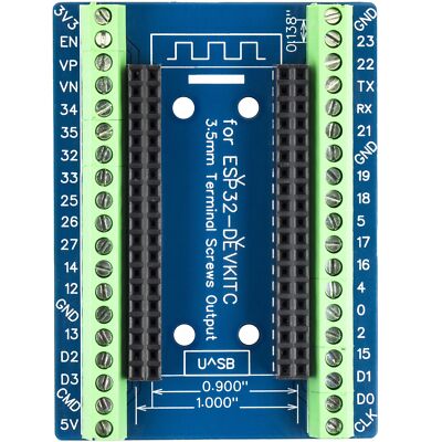 for ESP32 Breakout GPIO Expansion Board 3.5mm 0.14'' Pitch Terminal for 0.9'' o...