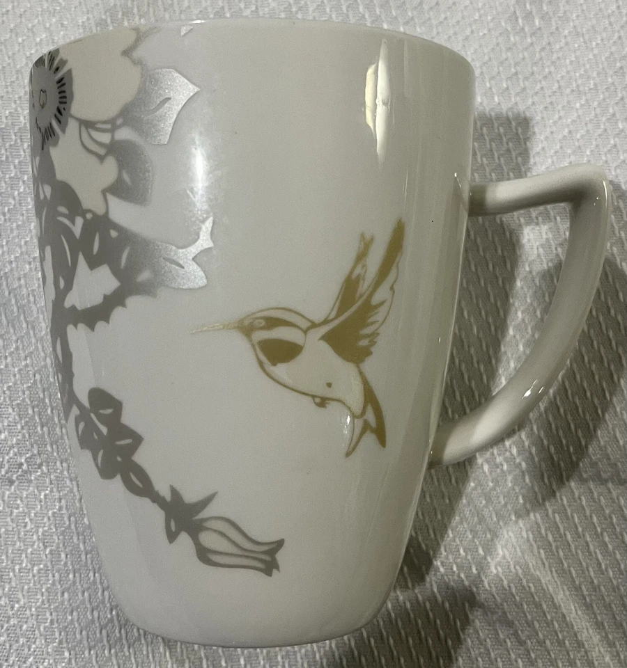 Bella Lux Coffee Mug Hummingbird And Floral design New Bone China - Image 2 of 4