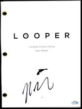 Rian Johnson "Looper" Director AUTOGRAPH Signed Full Complete Script Screenplay