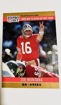 Joe Montana 1990 Pro Set Printing Error Card #2 | eBay