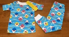 Pinkfong Baby Shark Toddler Boy Short Sleeve Shirt & Pants Pajamas PJs 3T New