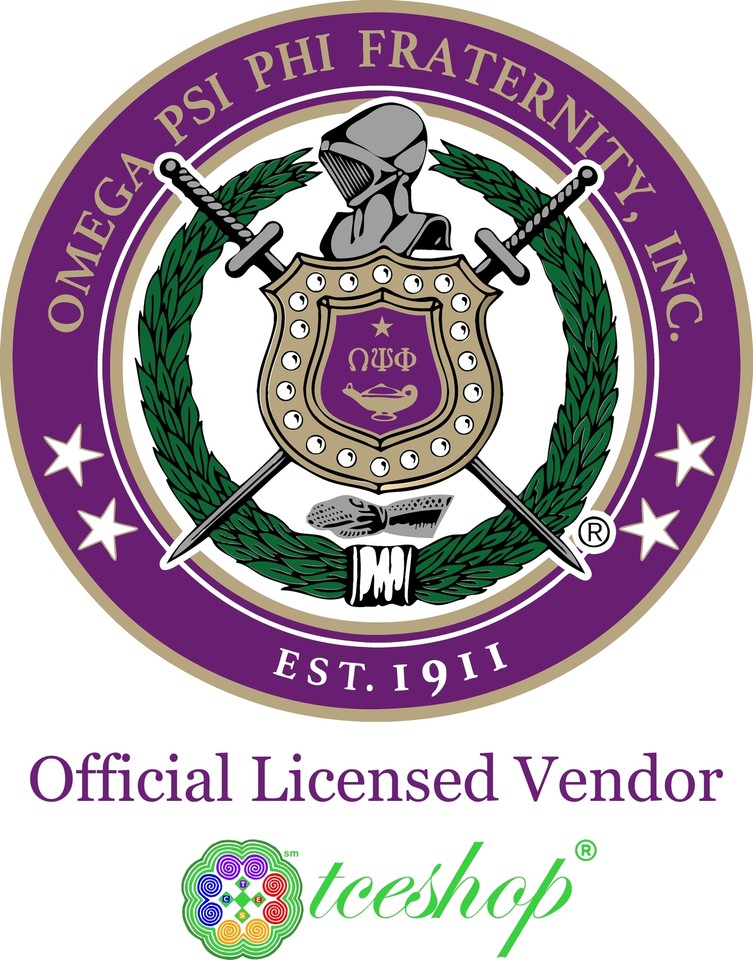 Omega Psi Phi Educator License Plate Frame [Decal Visible Frame Gold