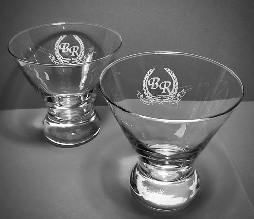 Boulder Ridge Country Club Etched Crystal Barware Glasses Golf Souvenir - Picture 2 of 2