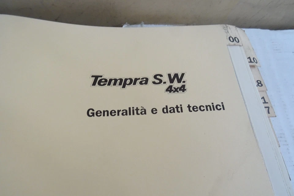manuale officina Fiat Tempra 4x4 dati tecnici motore cambio automatico freni - Immagine 4 di 4